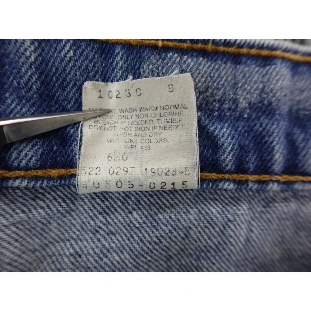 Vintage Levis 505 Shorts Mens 38 Blue Denim Cut Off Distressed USA‎ Orange Tab